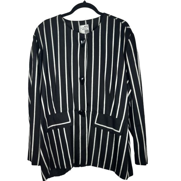 Vintage Cynthia Howie Striped Retro Blazer Jacket - Picture 2 of 12